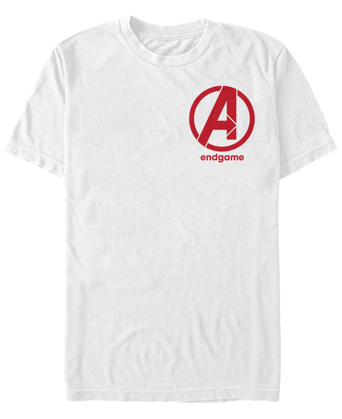Marvel Men's Avengers Endgame Left Chest Logo, Short Sleeve T-shirt - White