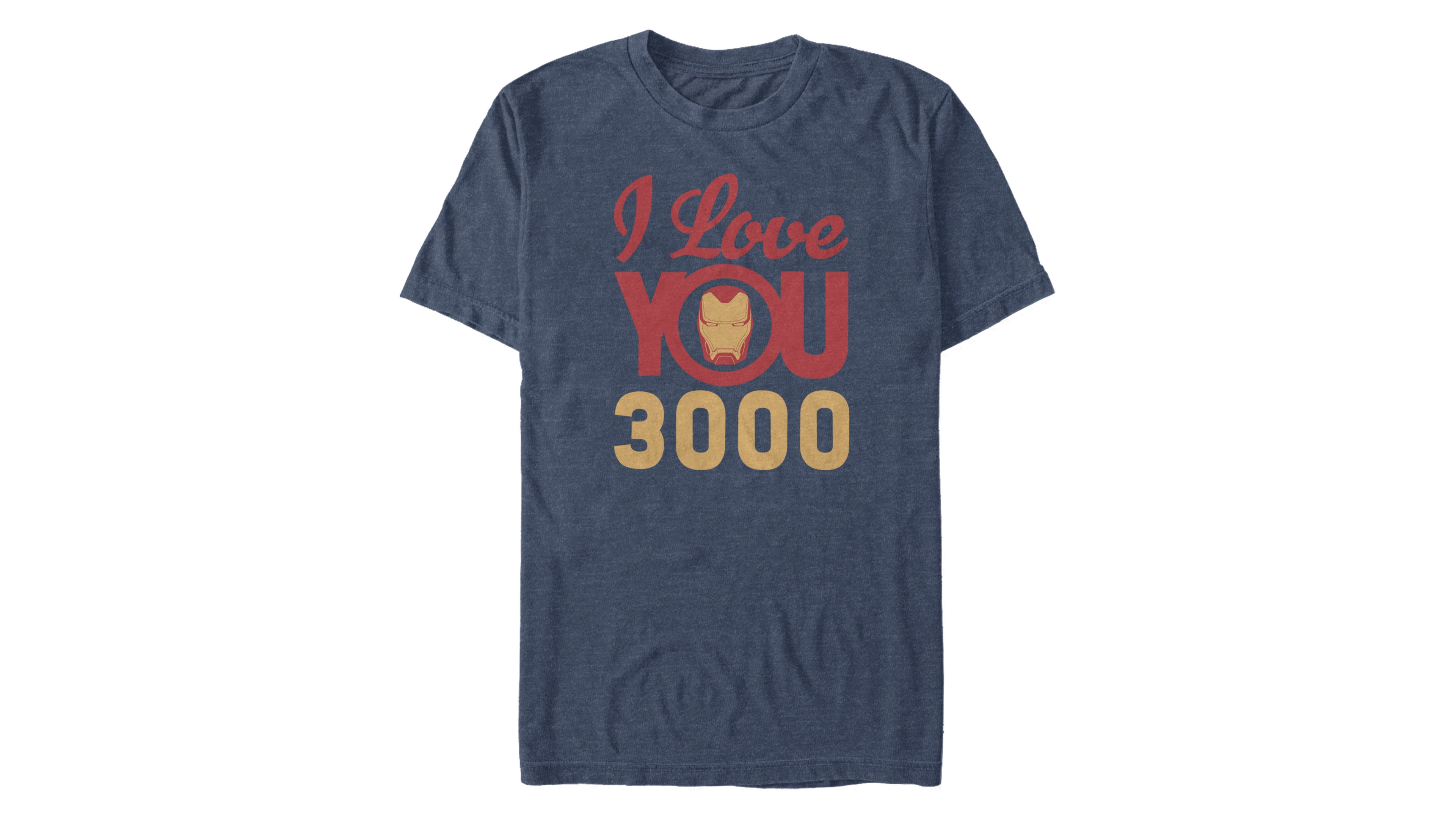 Marvel Men's Avengers Endgame Iron Man Face I Love You 3000, Short Sleeve T-shirt