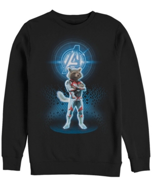 Marvel Men's Avengers End Game Rocket Armor Suit Crewneck Fleece