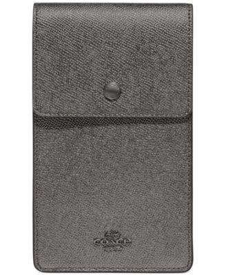 COACH - Metallic Leather Snap Phone Crossbody