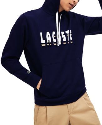 lacoste men's hooded cotton jersey sweatshirt