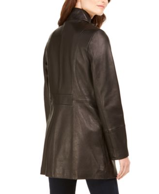 Cole Haan Asymmetrical Leather Jacket 