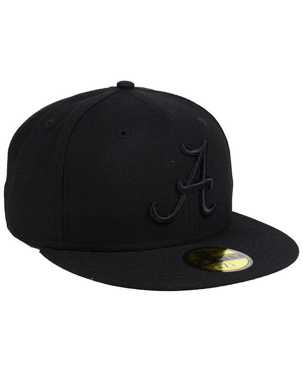 New Era Alabama Crimson Tide Core Black on Black 59FIFTY Fitted Cap