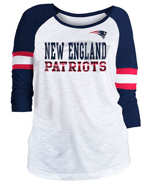5th Ocean Women S New England Patriots Three Quarter Sleeve Slub Raglan T Shirt Reviews Sports Fan Shop By Lids Men Macy S