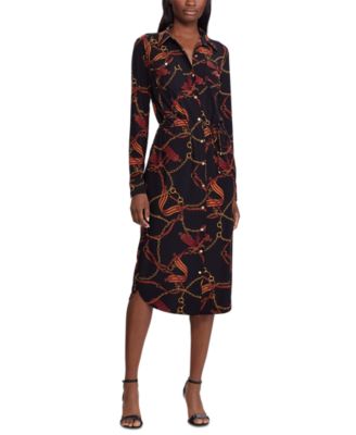 ralph lauren equestrian print dress