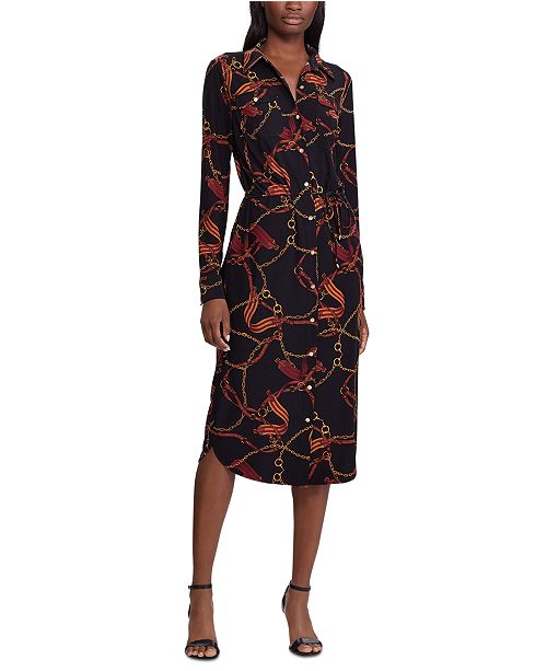 Lauren Ralph Lauren Equestrian Stretch Jersey Shirtdress