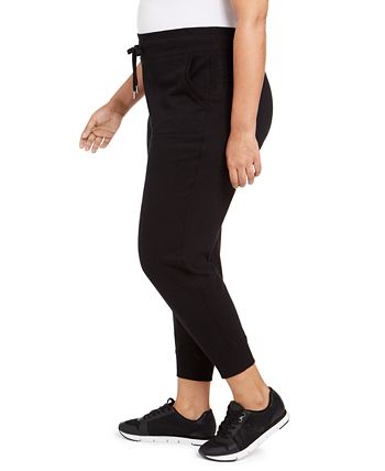 Calvin Klein - Plus Size Ribbed-Trim Jogger Pants
