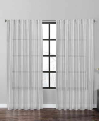 Vera Wang - Fil Coupe Stripe 96   Window Panel Pair
