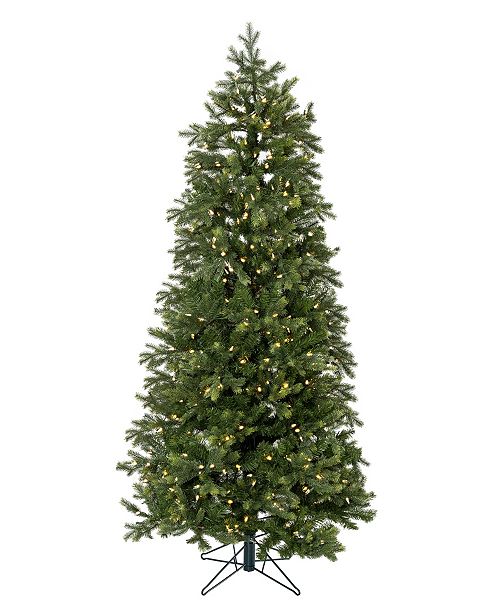 Perfect Holiday Pre Lit Slim Christmas Tree With White Led Lights