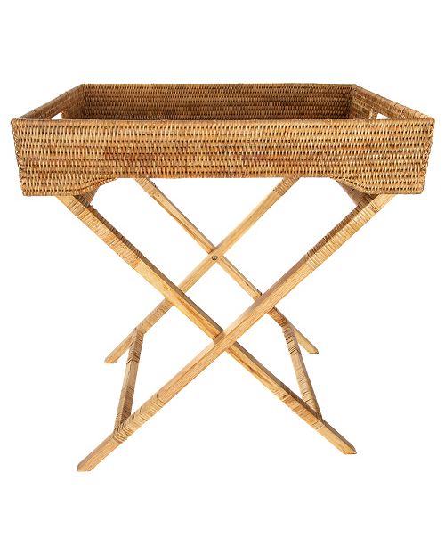 Artifacts Trading Company Rattan Butler Tray and Table ...