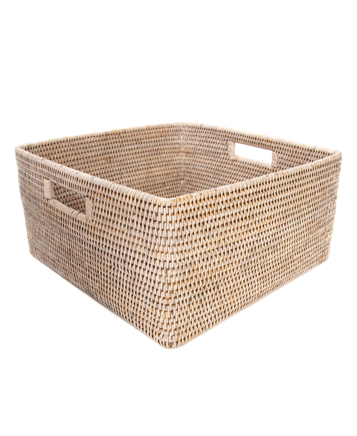Artifacts Trading Company Artifacts Rattan Square Storage Basket In Off-white