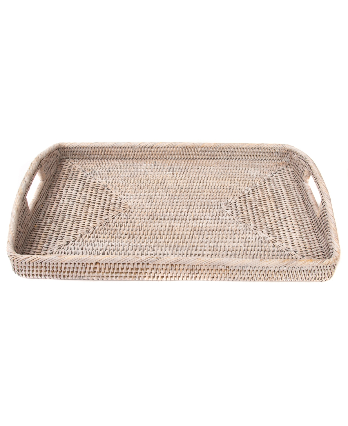 Shop Artifacts Trading Company Artifacts Rattan Rectangular Serving Tray In Off-white