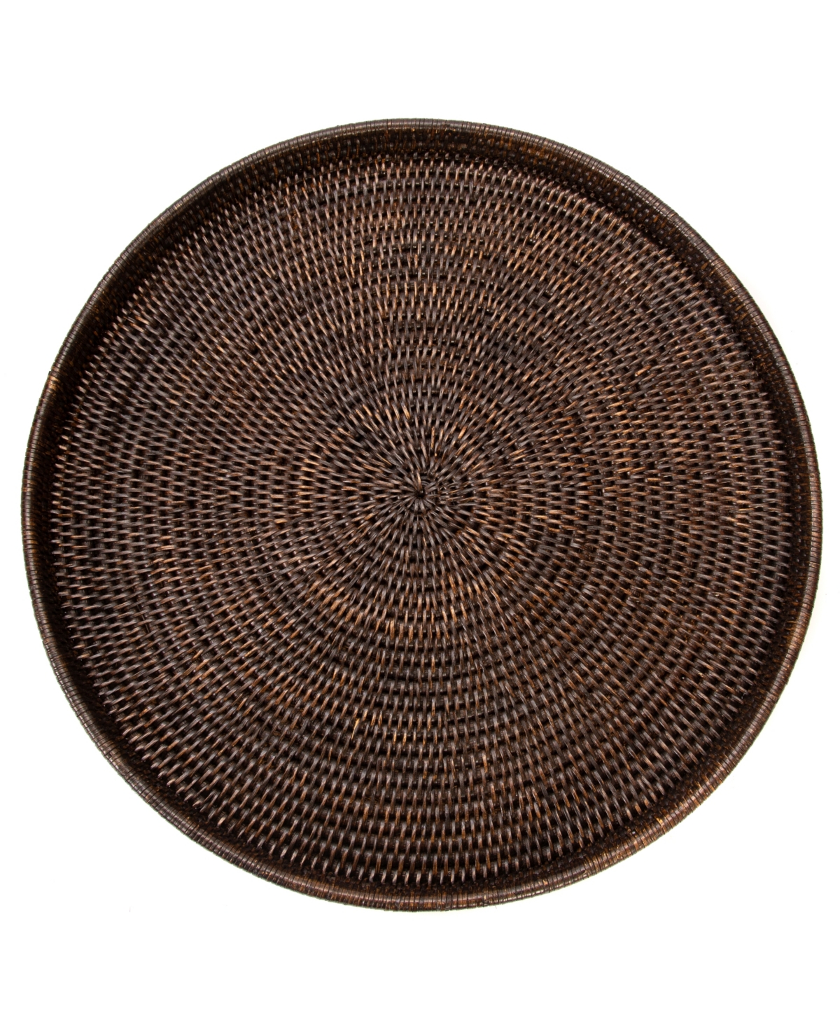 Shop Artifacts Trading Company Artifacts Rattan Round Tray In Coffee Bean