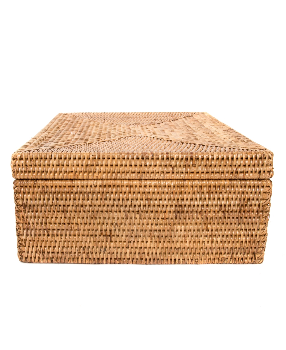 Artifacts Trading Company Rattan Storage Box with Lid Flat Legal File Organizer