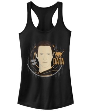 Fifth Sun Juniors Star Trek Next Generation Women's Data Head Shot Racerback Tank Top