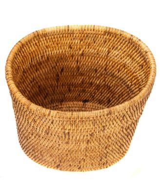 Artifacts Trading Company Oval Waste Basket with Metal Liner