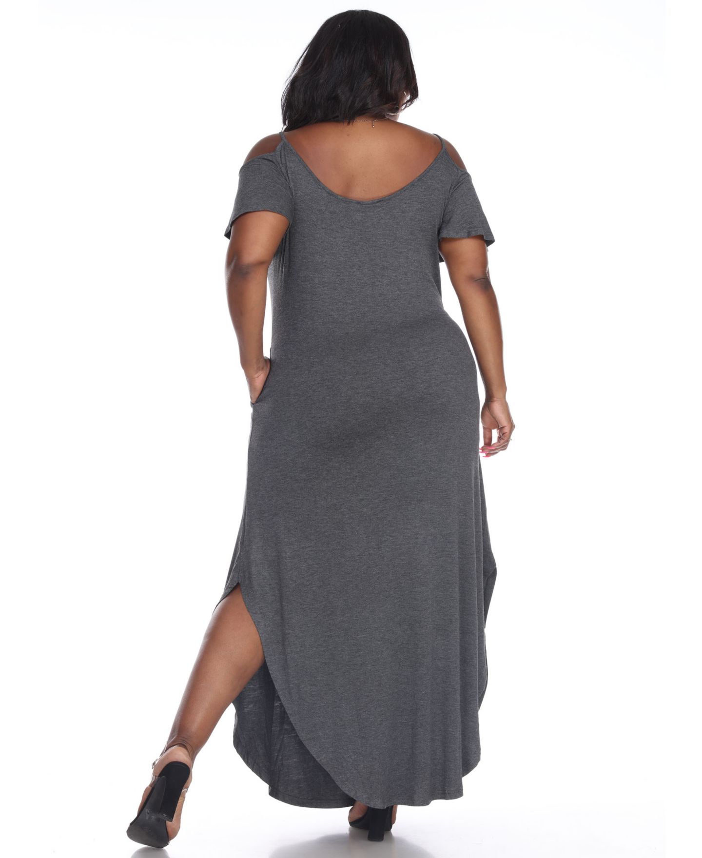 Женское платье White Mark Plus Size Lexi Maxi, цвет: Угольный — фото 2