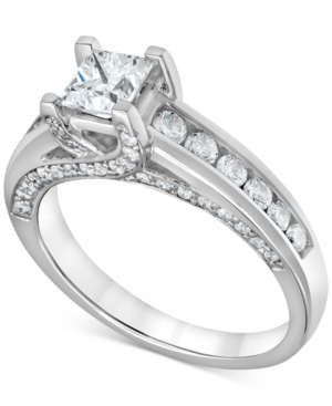 Diamond Princess Engagement Ring (1-1/2 ct tw) in 14k White Gold