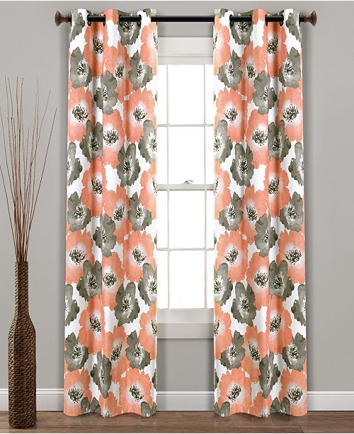 Lush Decor Julie Floral 38 X 84 Blackout Curtain Set Reviews