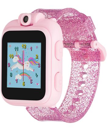 Playzoom - Unisex PlayZoom Fuchsia Glitter Strap Touchscreen Smart Watch 42x52mm