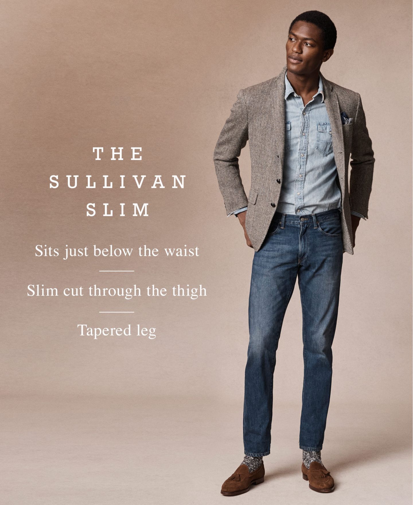 Мужские джинсы Polo Ralph Lauren Sullivan Slim Jeans Collection, цвет: Чёрный — фото 1