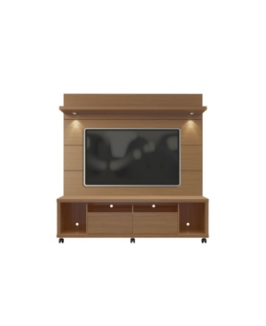 Manhattan Comfort Cabrini Tv Stand and Floating Wall Tv Panel with Led Lights