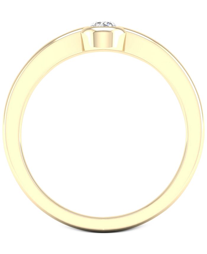 Macy's Diamond Bezel Promise Ring (1/5 ct. t.w.) in 10k Gold Macy's