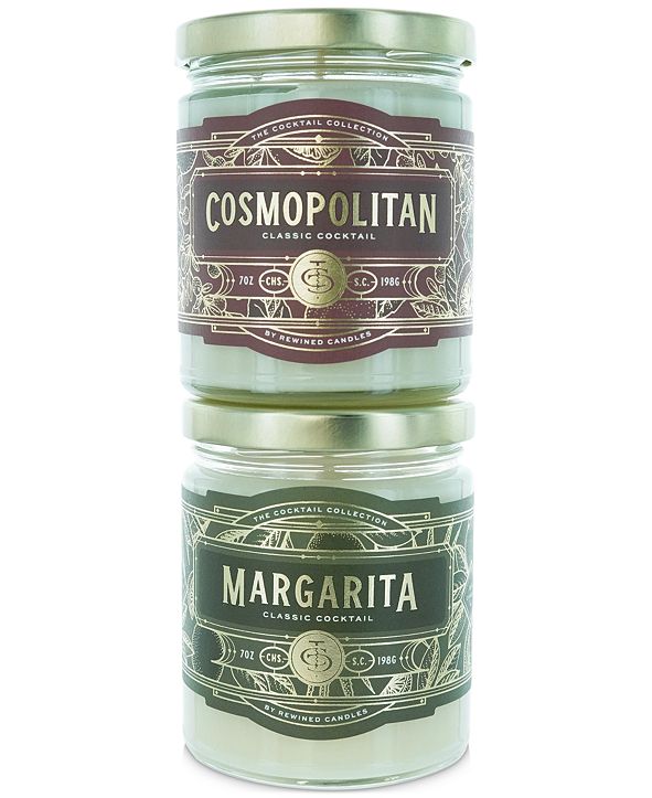 REWINED 2Pc. Margarita & Cosmopolitan Candle Gift Set