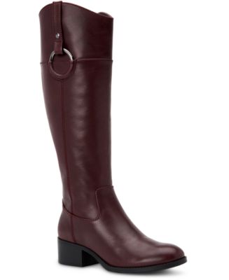 Alfani Women's Bexleyy Wide-Calf Riding Leather Boots, Created for Macy ...