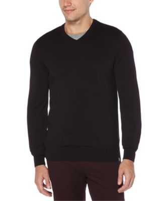 Perry Ellis - Men's End-On-End V-Neck Sweater
