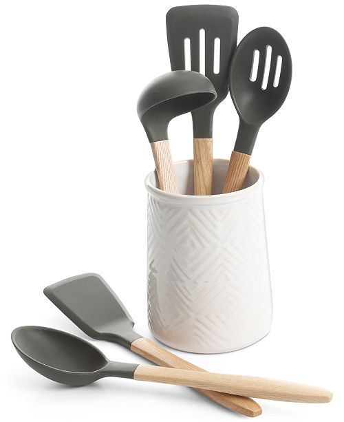 Cravings By Chrissy Teigen 6 Pc Ceramic Crock Tools Set Reviews Kitchen Gadgets Kitchen Macy S