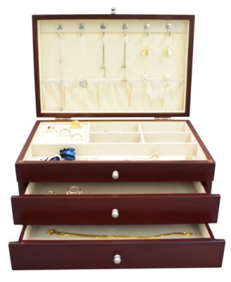 Walnut Finish Jewelry Box