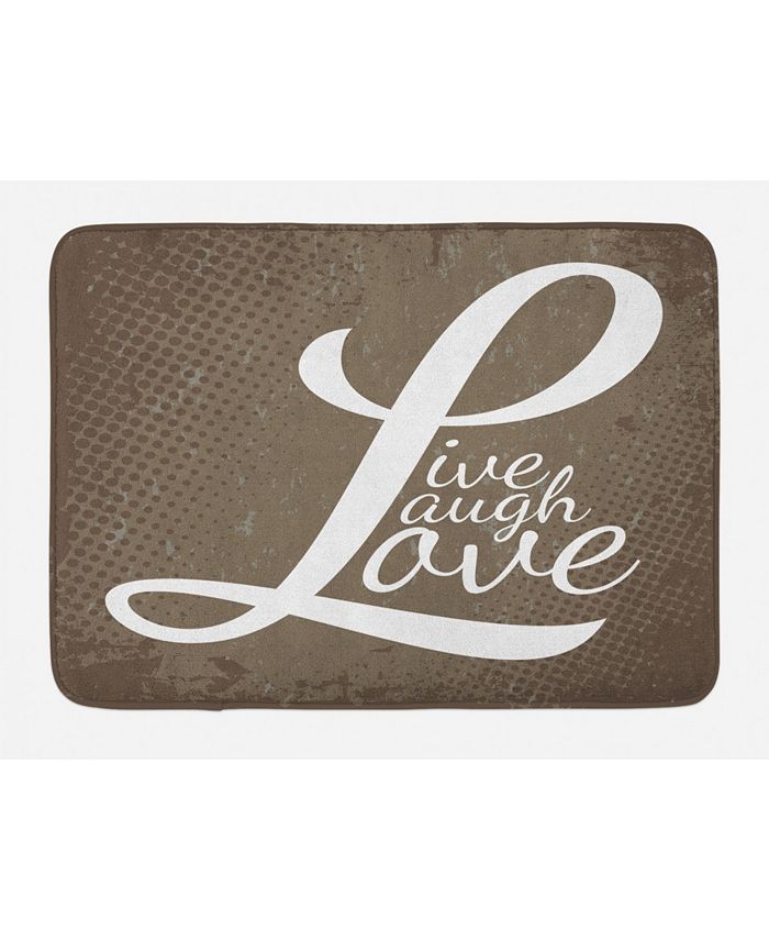 Ambesonne Live Laugh Love Bath Mat Macy's