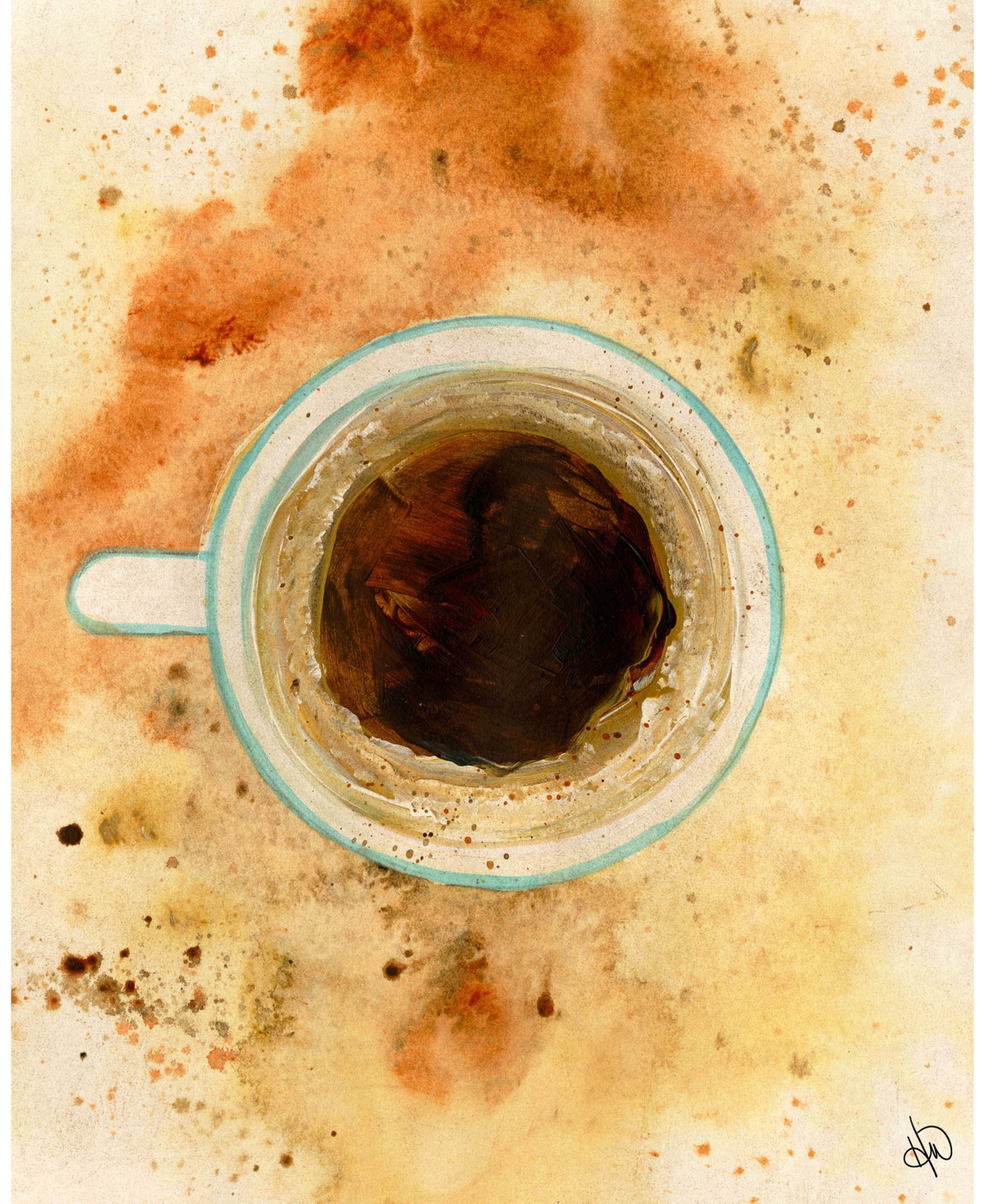 Creative Gallery Blue Mountain Coffee Watercolor 36" x 24" Canvas Wall Art Print