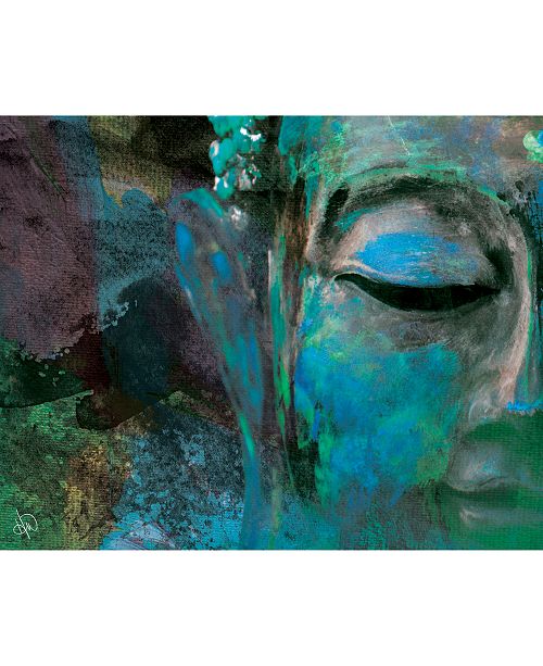 Creative Gallery Turquoise Painted Buddha Abstract 20 X 16