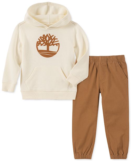 Timberland Little Boys 2 Pc Fleece Logo Hoodie Twill Pants Set Reviews Sets Outfits Kids Macy S