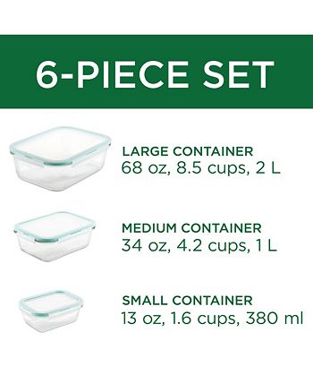 Lock & Lock Purely Better 68-Oz. Glass Rectangular Food Storage Container
