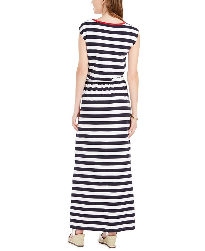 Tommy Hilfiger Striped Drawstring Dress - Macy's