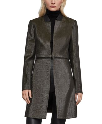 BCBGMAXAZRIA - Metallic Convertible Coat