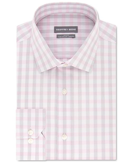 Geoffrey Beene Men S Slim Fit Performance Stretch Plaid Dress