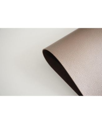 Dainty Home Faux Leather Pebble Slip Resistant Suede Backing Embossed 3D Surface Luxury 12" x 18" Place Mats - Set of 4