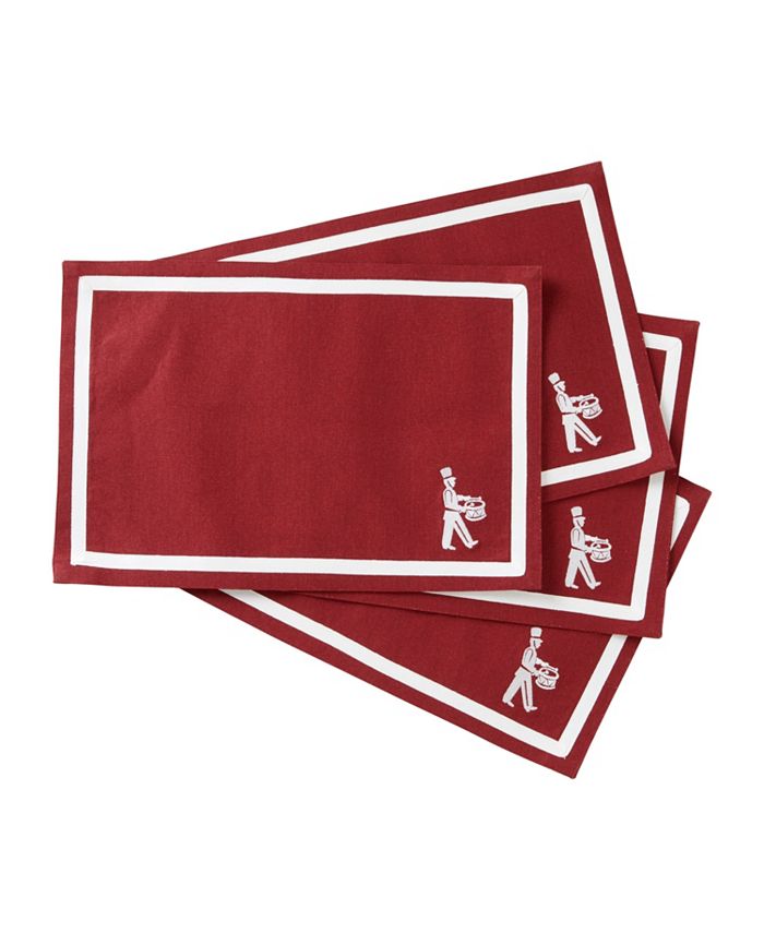 SKL Home - Christmas Carol 4pc Placemat Set in Red
