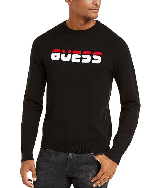 Guess Men S Logo Graphic Ski Sweater Reviews Men Macy S