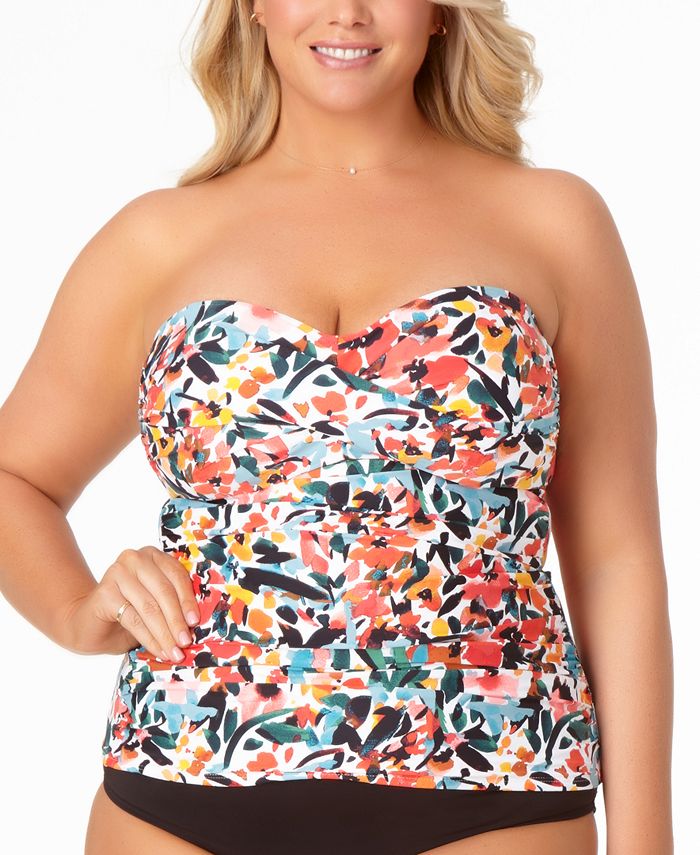 Anne Cole Plus Size Floral Tankini Top & Reviews - Swimsuits & Cover-Ups - Plus Sizes - Macy's