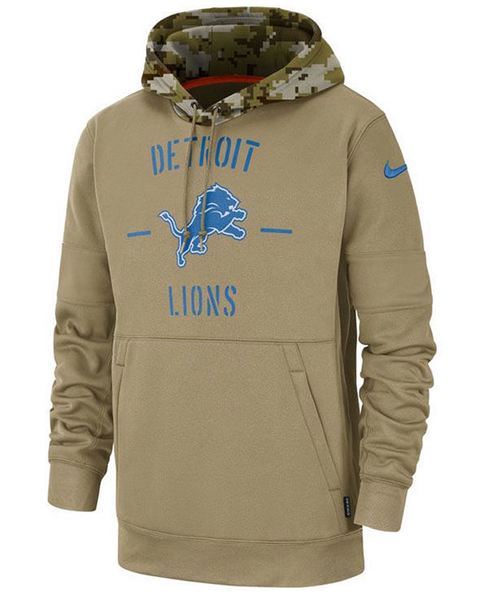 Nike Men's Detroit Lions Salute To Service Therma Hoodie - Macy's