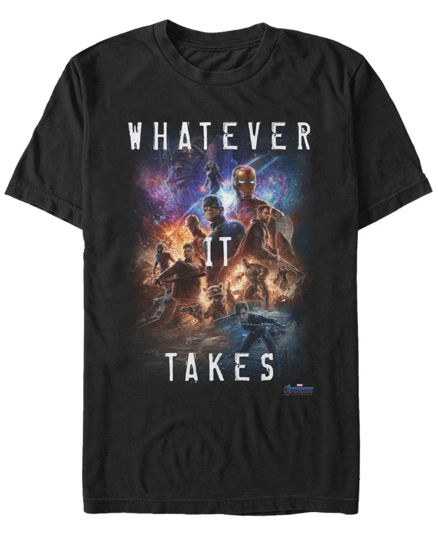 Мужская футболка Fifth Sun Marvel Avengers Endgame Whatever It Takes Galaxy Poster, Short Sleeve, цвет: Чёрный — фото 2