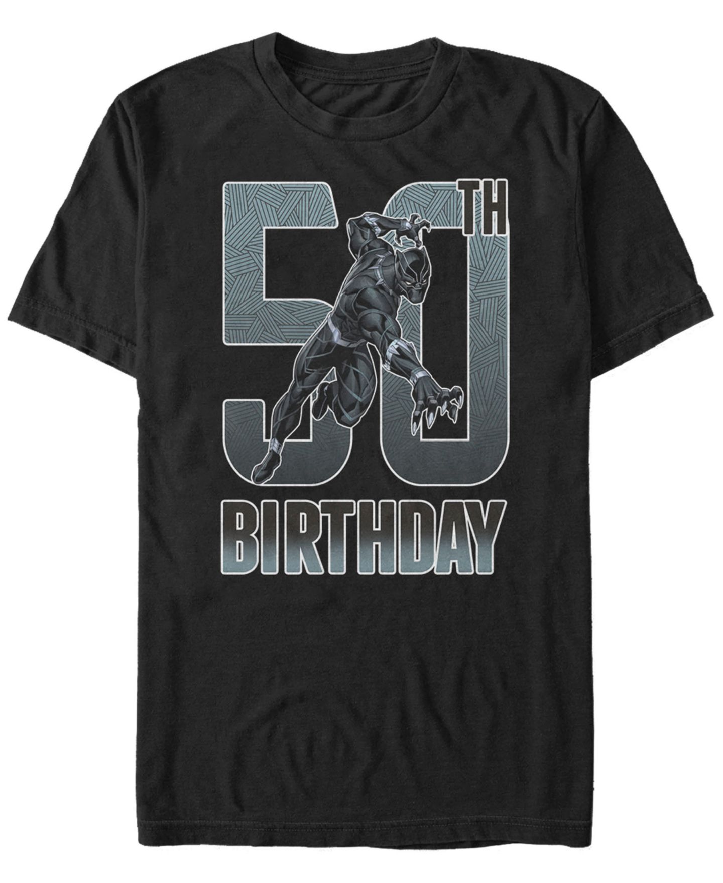 Мужская футболка Fifth Sun Marvel Black Panther 50th Birthday Short Sleeve, цвет: Чёрный — фото 1