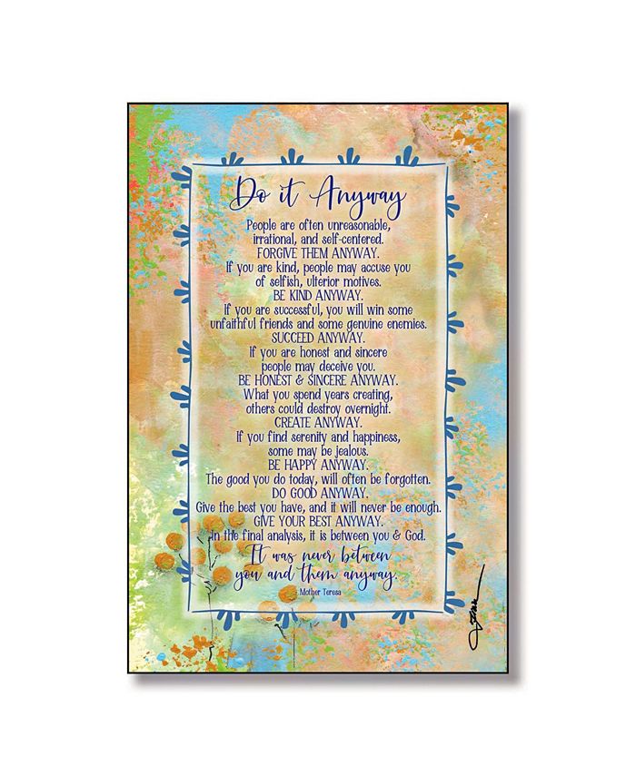 Dexsa Do it Anyway Wood Plaque with Easel and Hanger, 6" x 9" Macy's