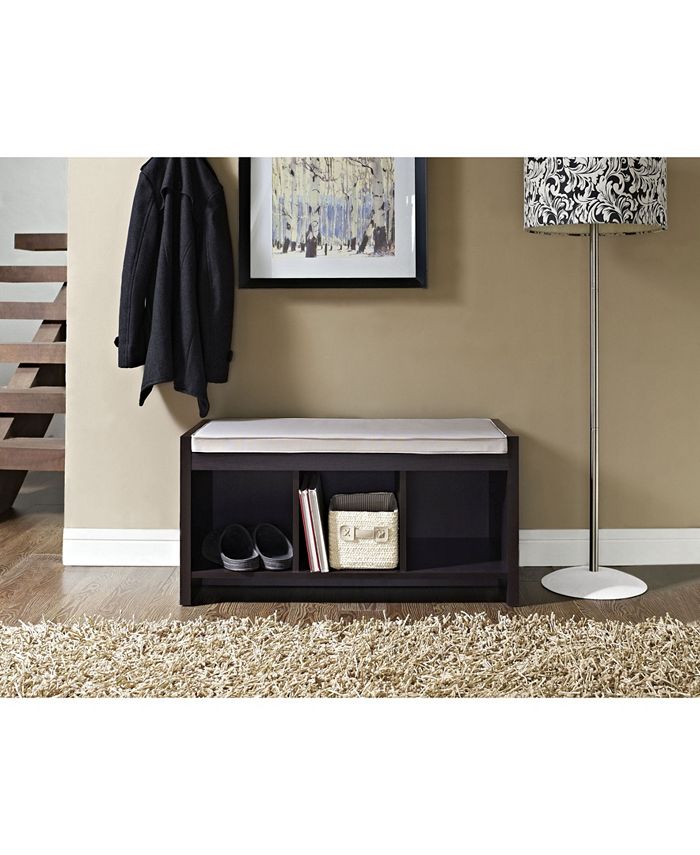Ameriwood Home Penelope Entryway Storage Bench with Cushion Macy's