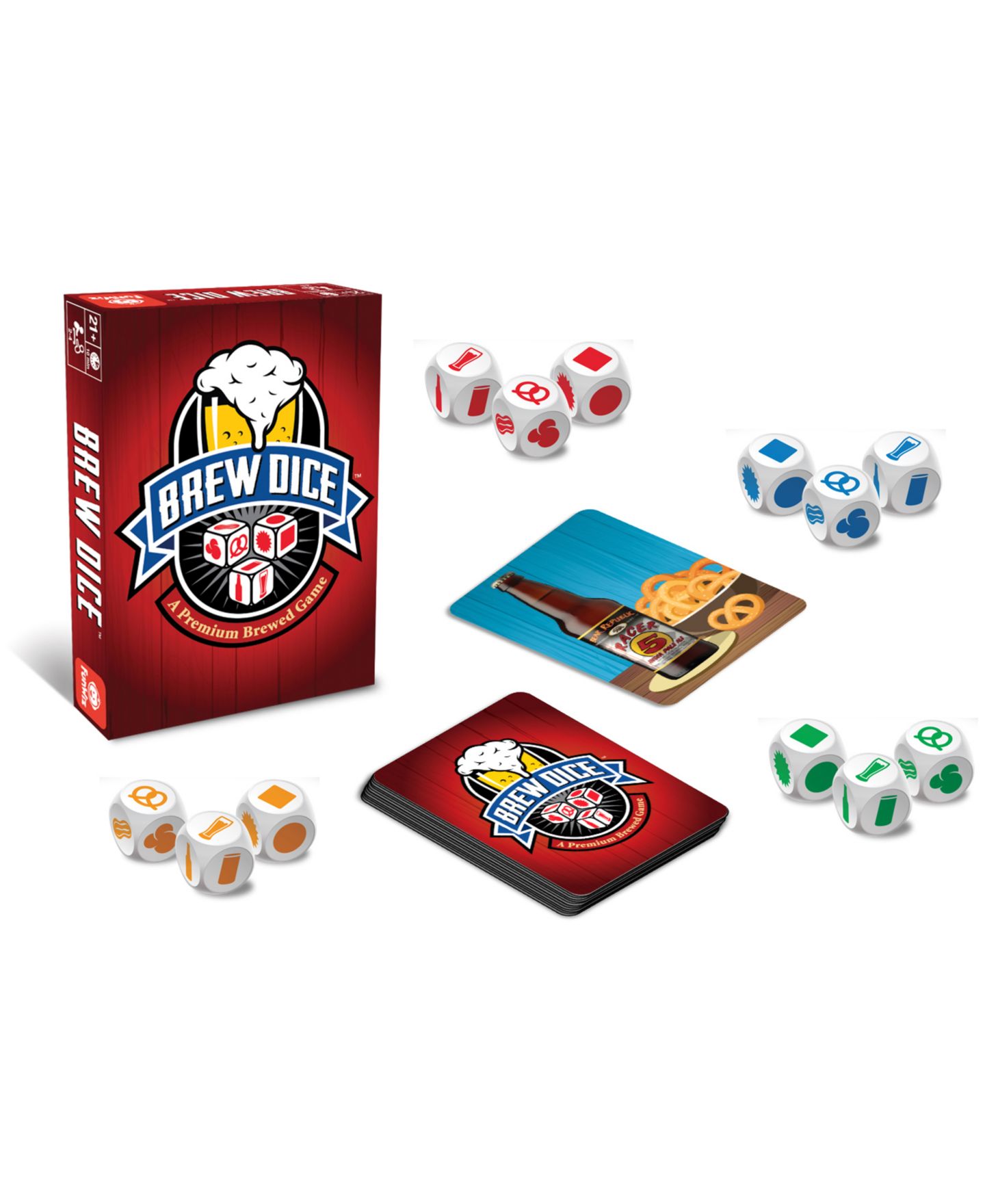 Детские игрушки FoxMind Games Brew Dice 32-Piece Fast-Paced Party Dice Game, Ages 21+ — фото 3